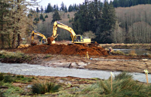 Partial removal of the levee at Breacj 1