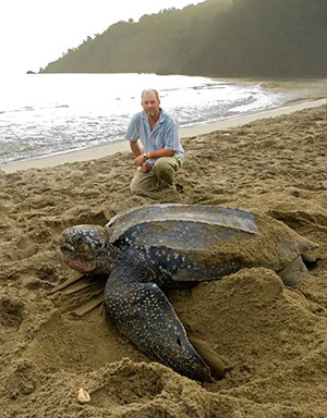 Roderic Mast with a leatherback